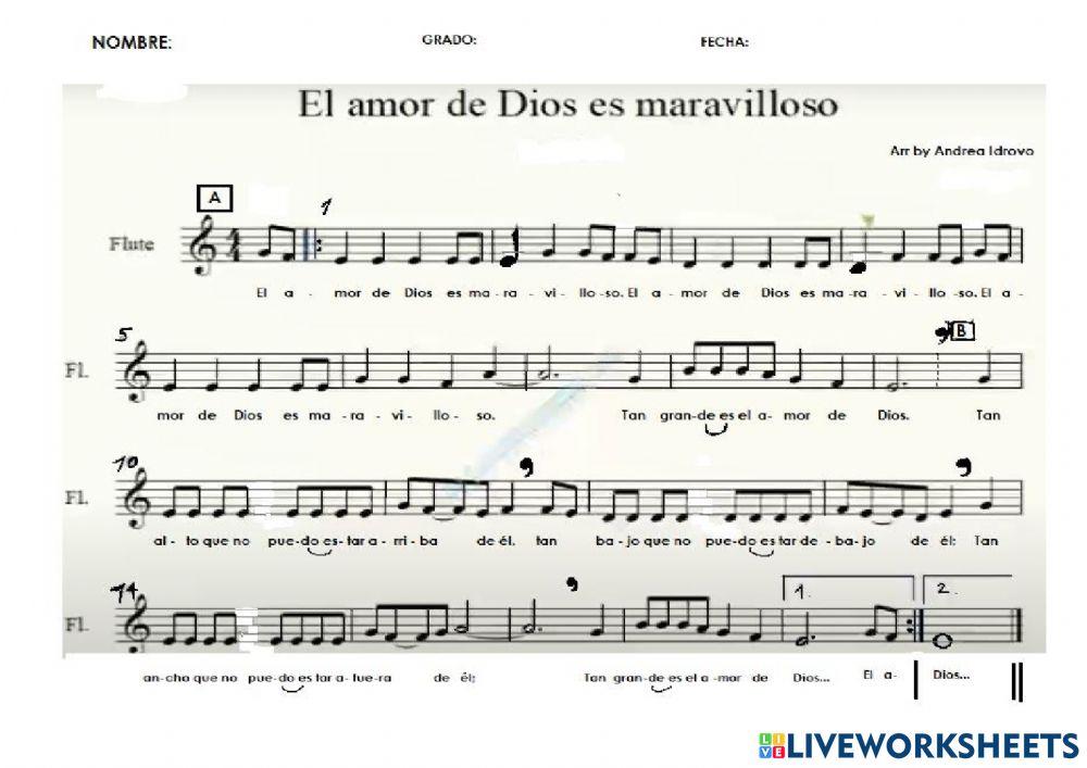 Canción El amor de Dios es maravilloso