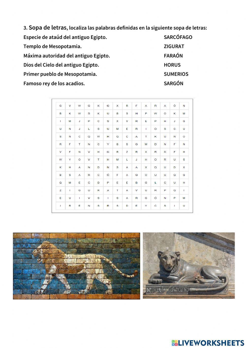 Mesopotamia y Egipto