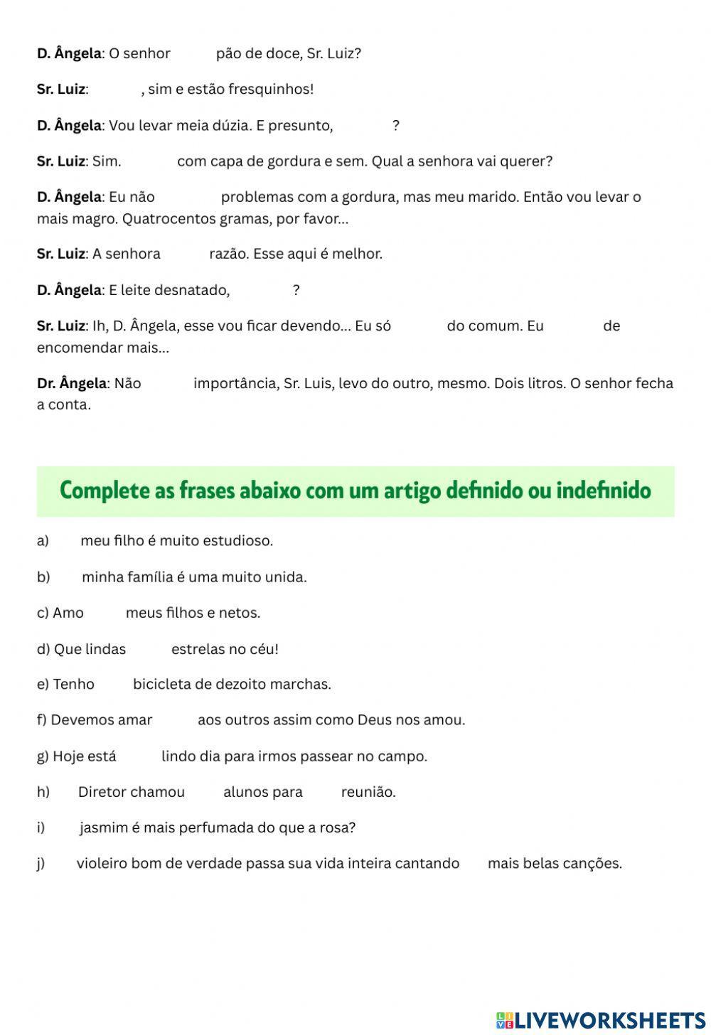 Atividade de revisão