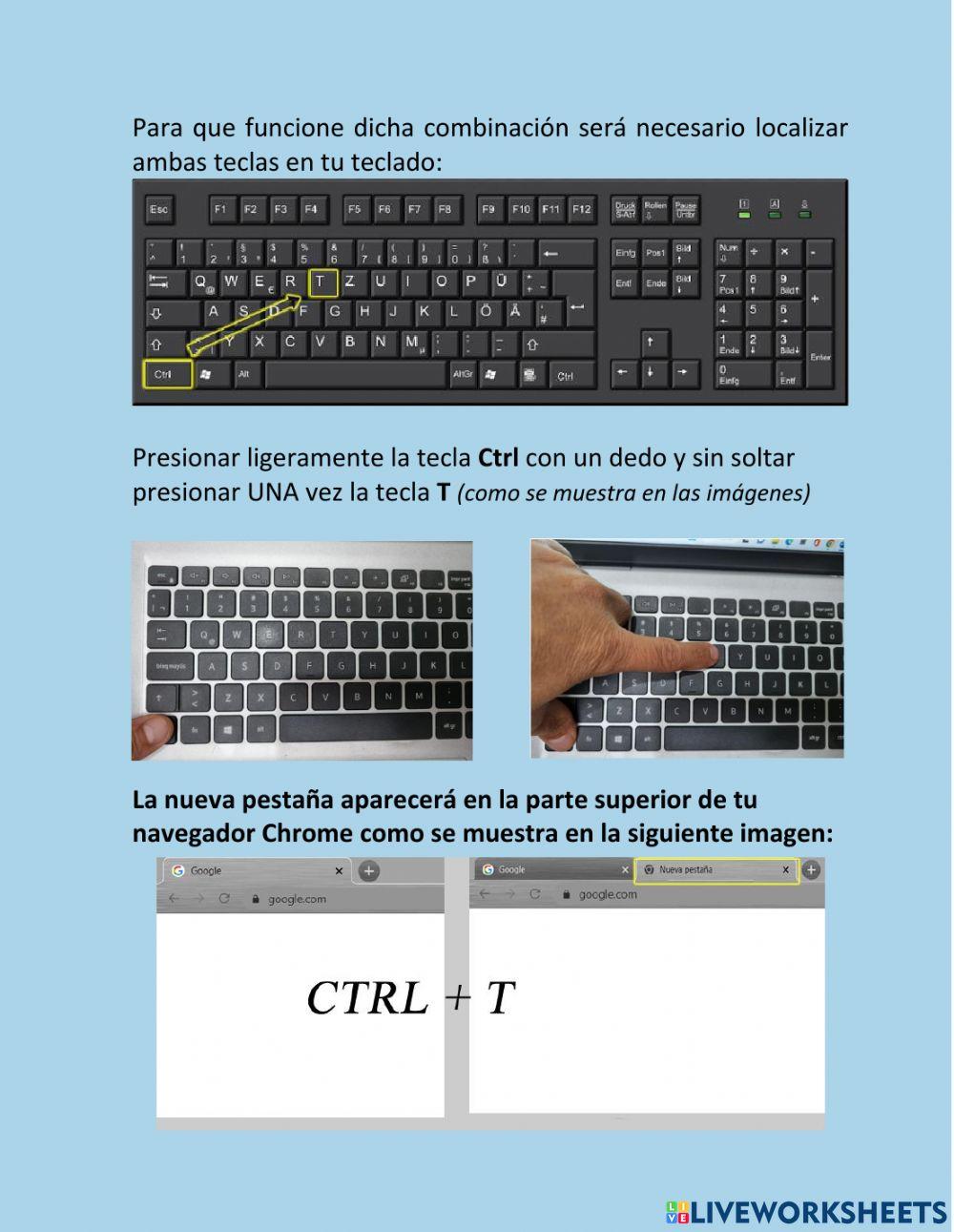 Objeto de aprendizaje -Atajos- con el Teclado en Windows