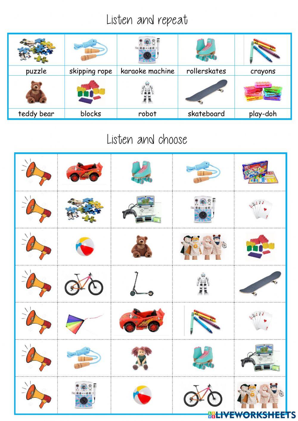 listen and choose toys tiger 1 extra