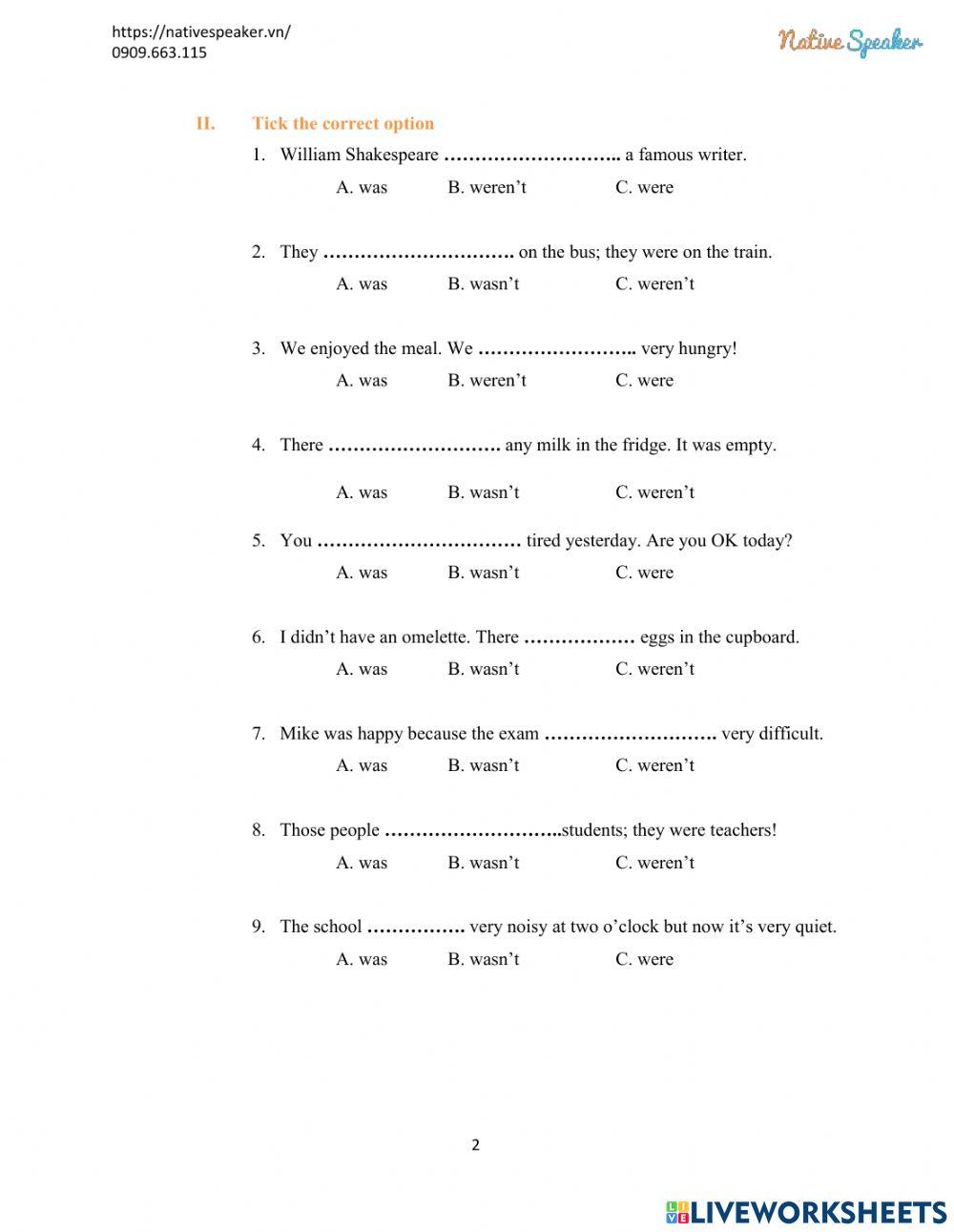 Quá khứ đơn - past simple tense