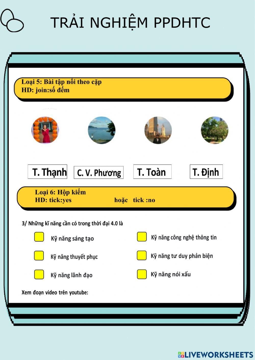 Trải nghiệm ppdhtc