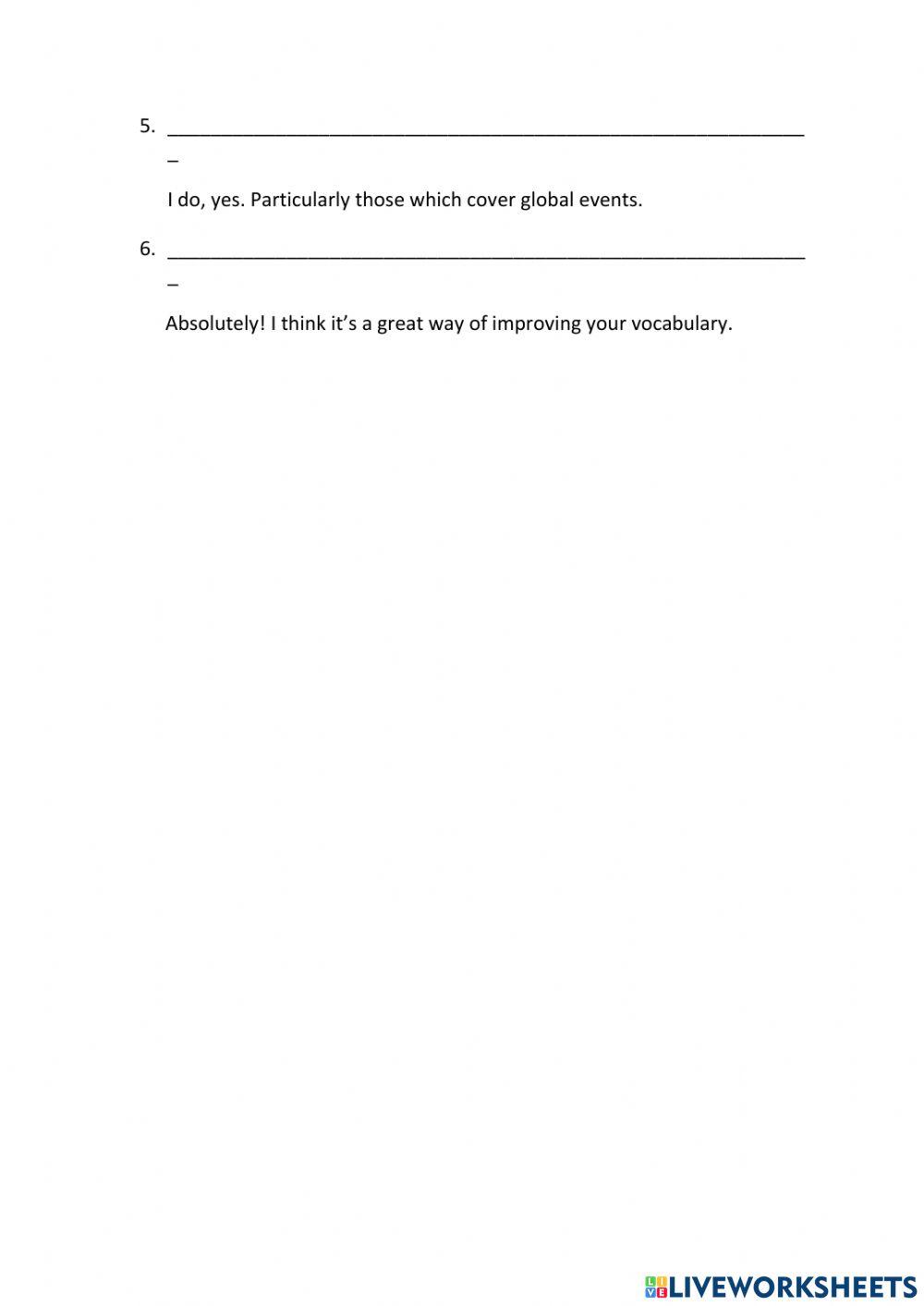 IE3, Unit 3, Speaking, Exercise 6