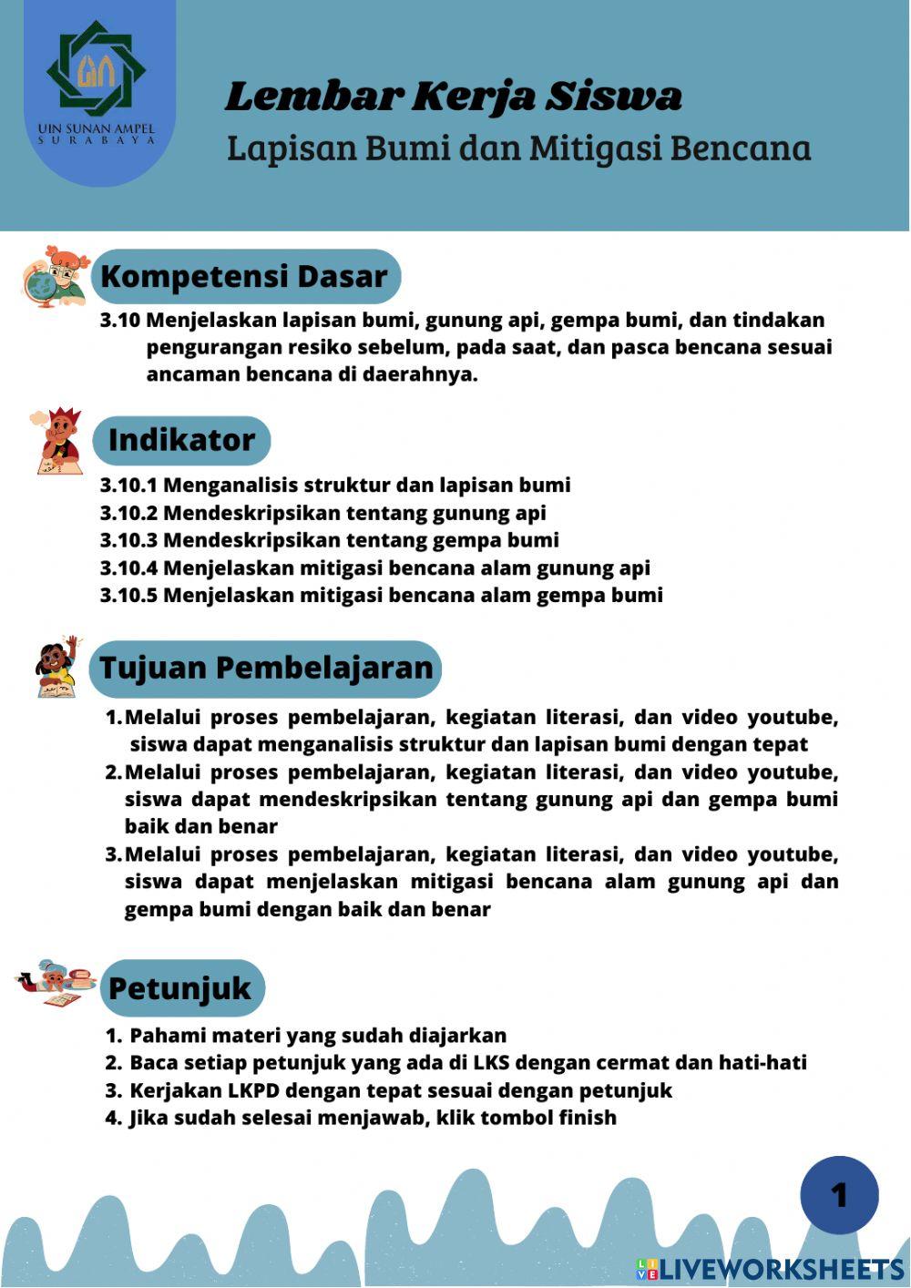 LKS Struktur Lapisan Bumi