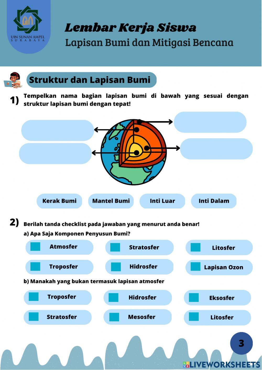 LKS Struktur Lapisan Bumi