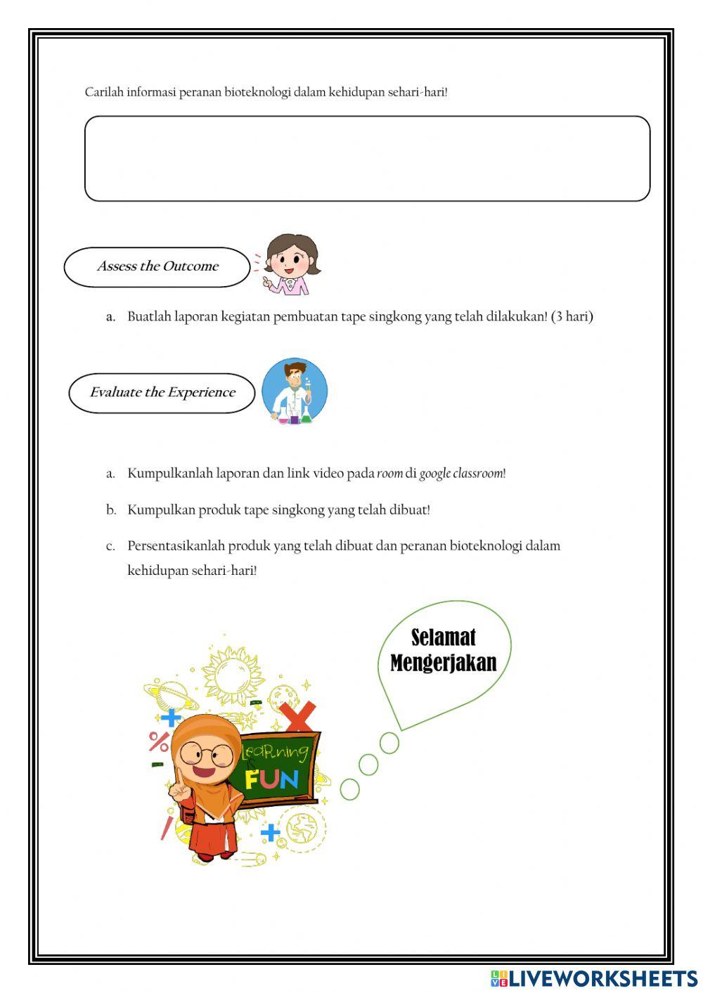 Lkpd bioteknologi kelas ix IPA
