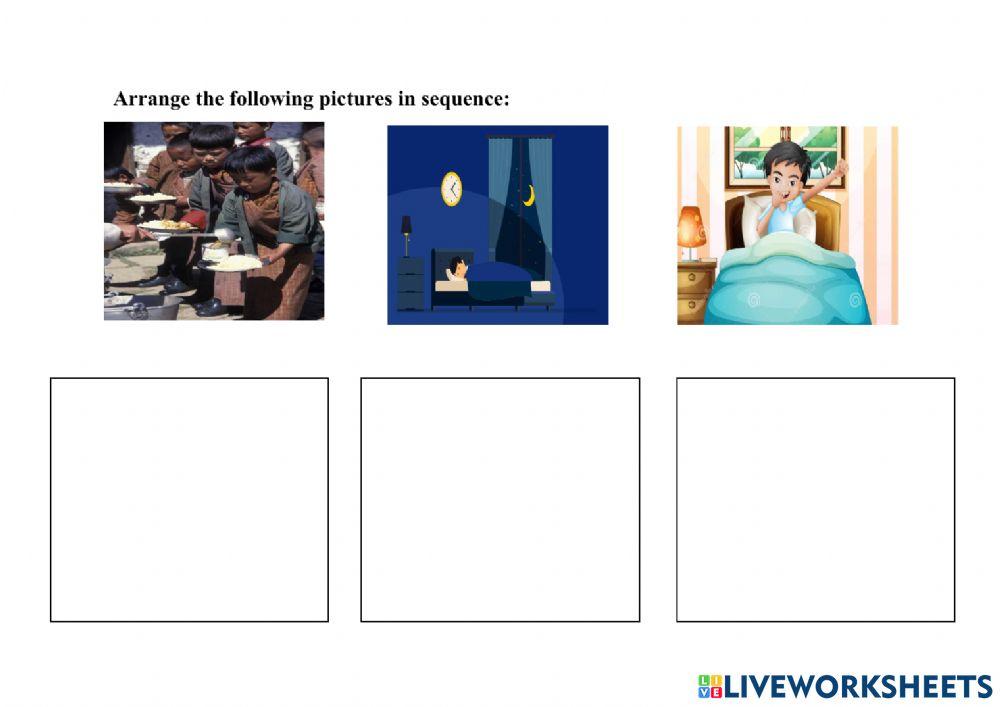 Sequencing interactive activity for PP | Live Worksheets