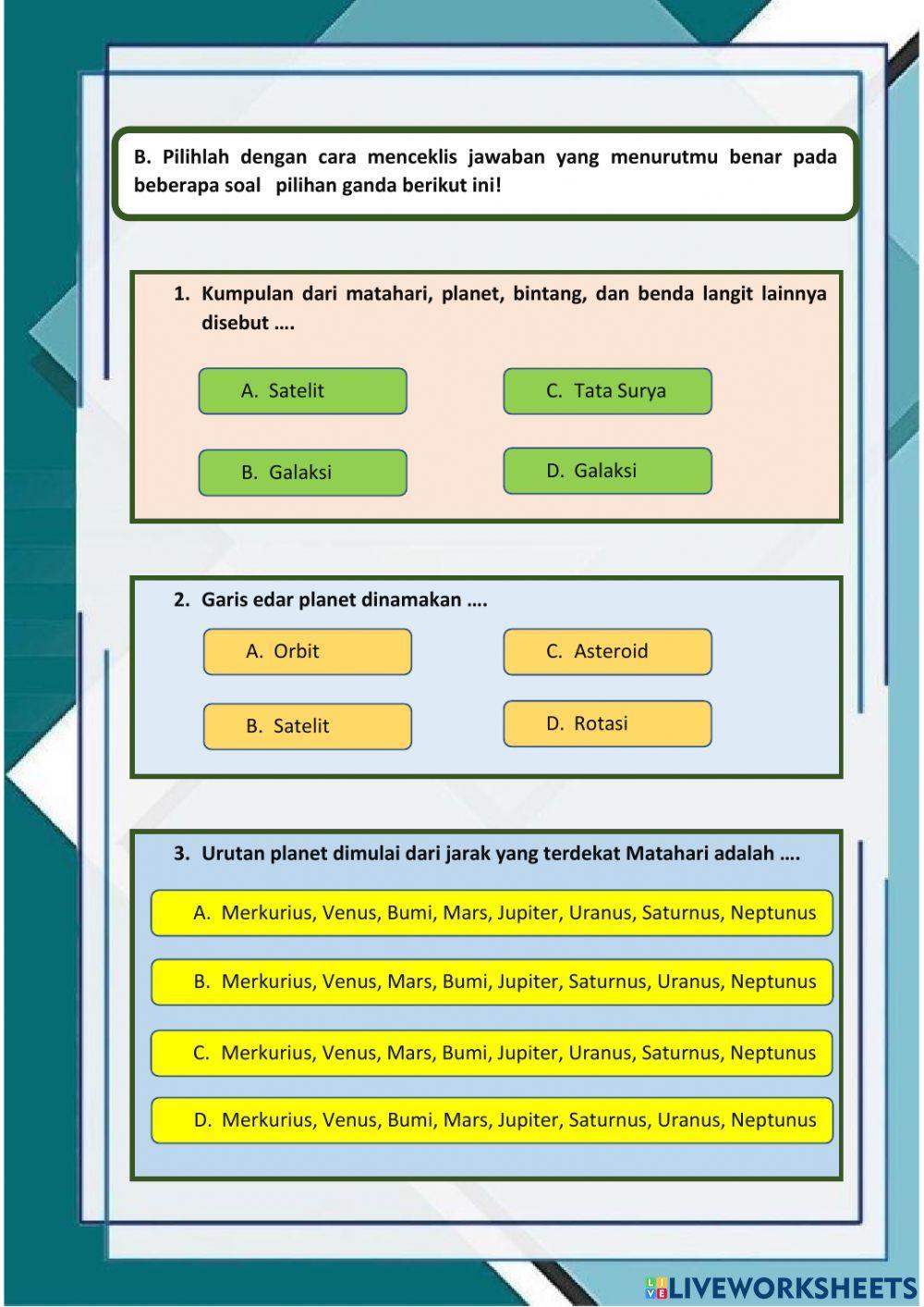 E-lkpd bumi dan tata surya