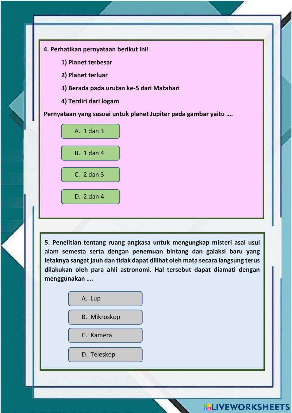 E-lkpd bumi dan tata surya