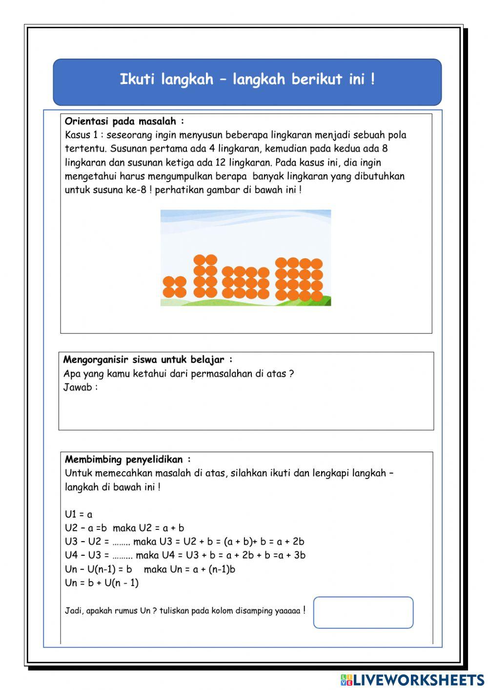 LKPD Barisan dan deret Aritmatika