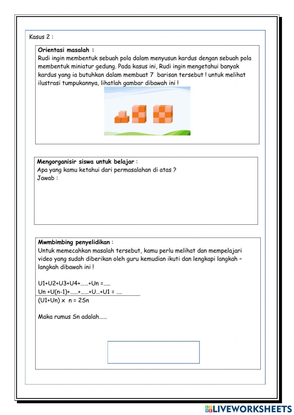 LKPD Barisan dan deret Aritmatika