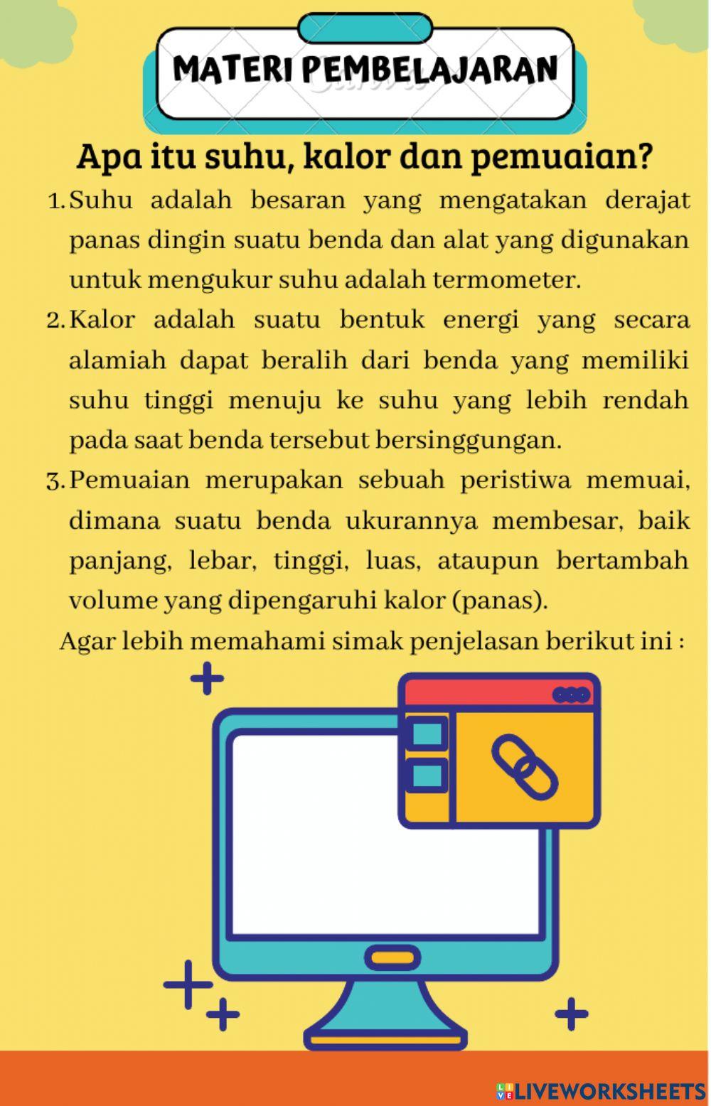 Suhu, Kalor dan Pemuaian