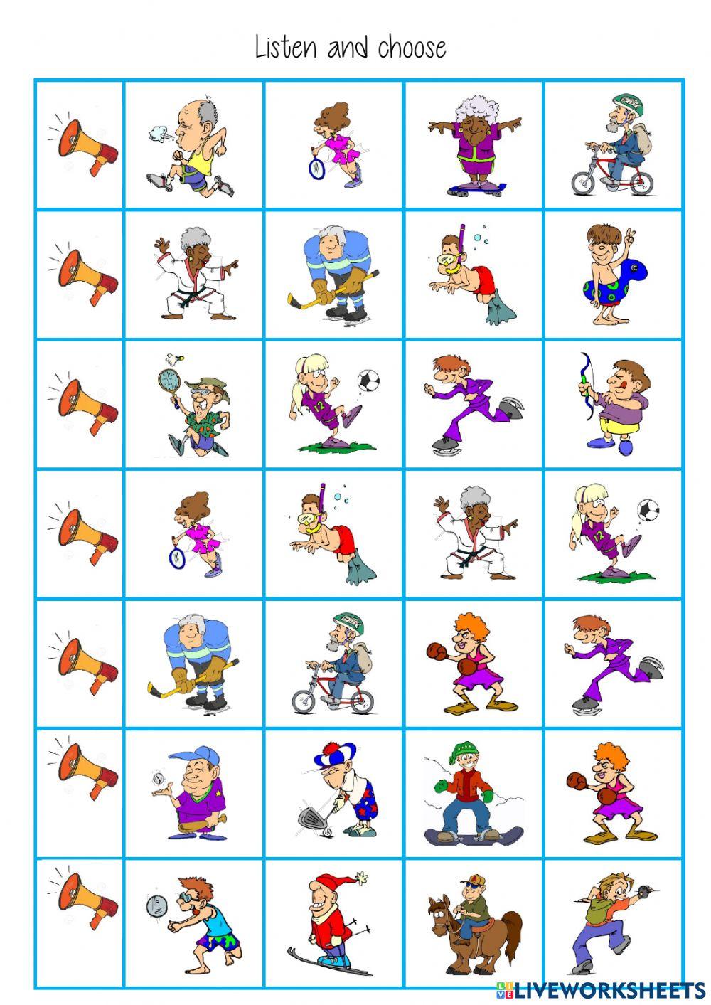 listen and choose sports 1