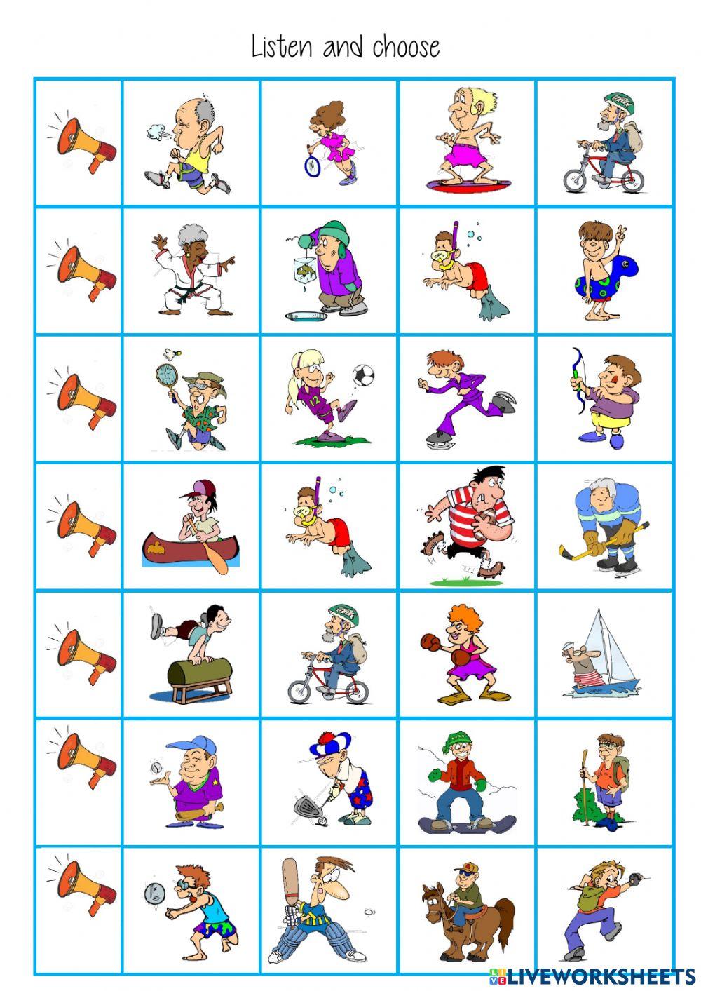 listen and choose sports 2