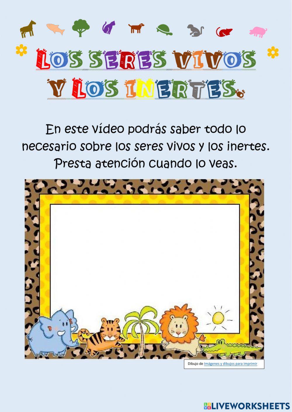 Seres vivos y seres inertes