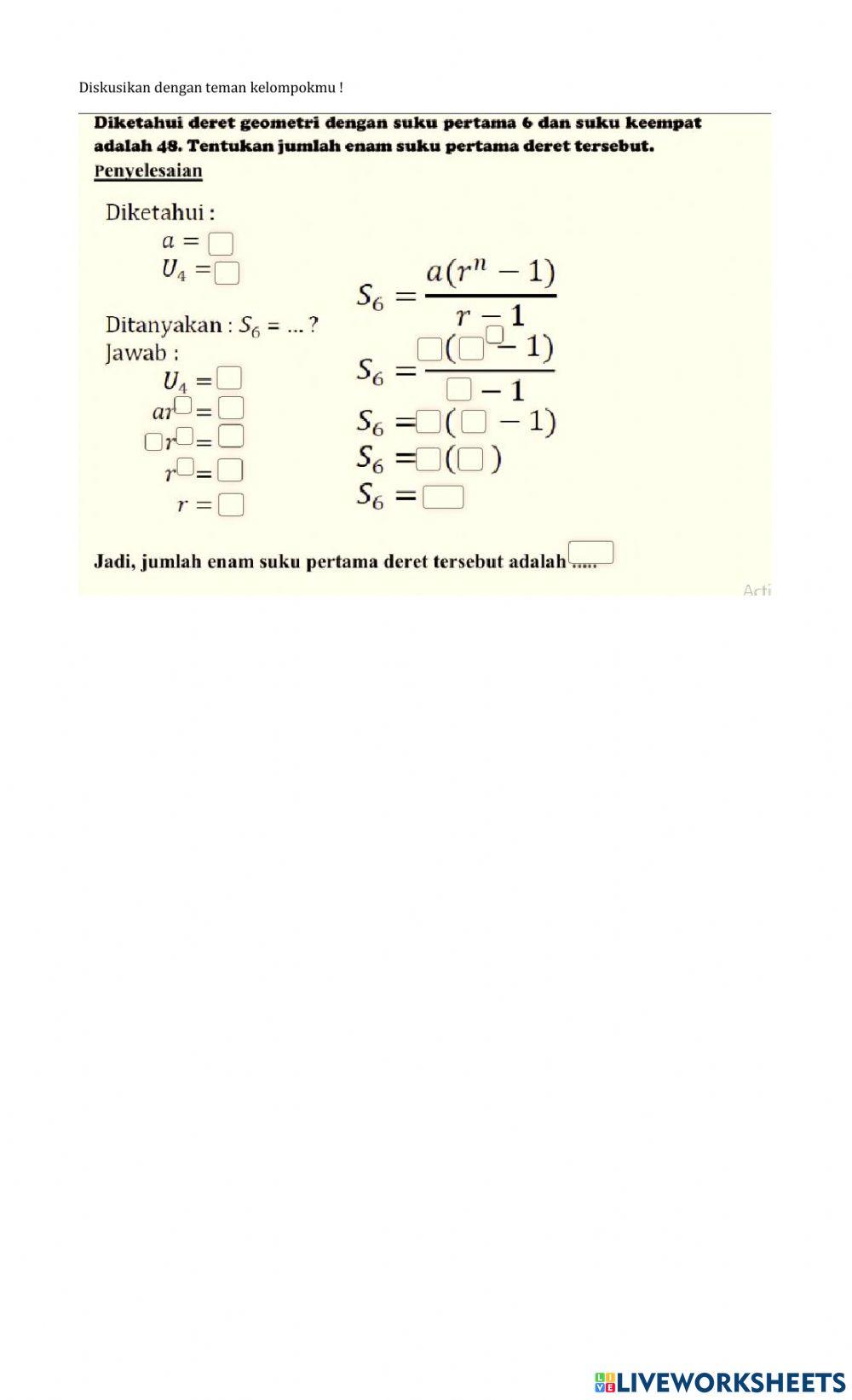 Barisan dan deret Geometri