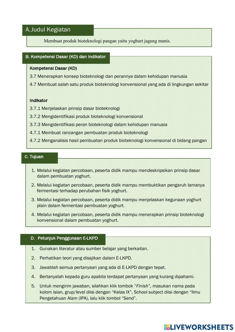 E-lkpd ipa -bioteknologi yogurt jagung manis-