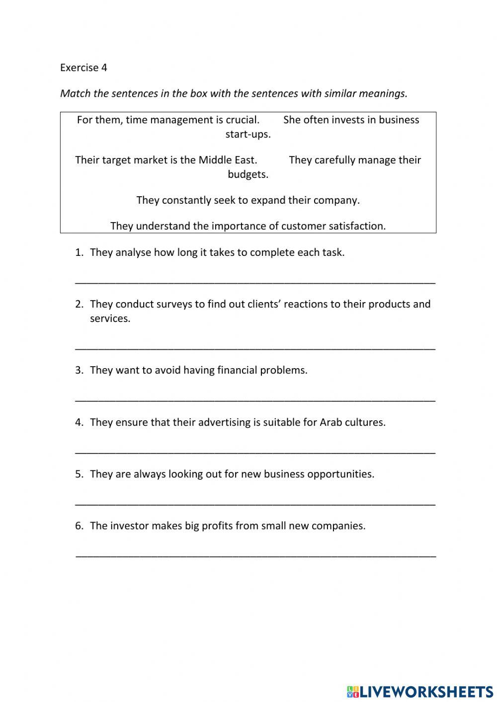 IE3, Unit 4, Grammar and Vocabulary, Exercise 4