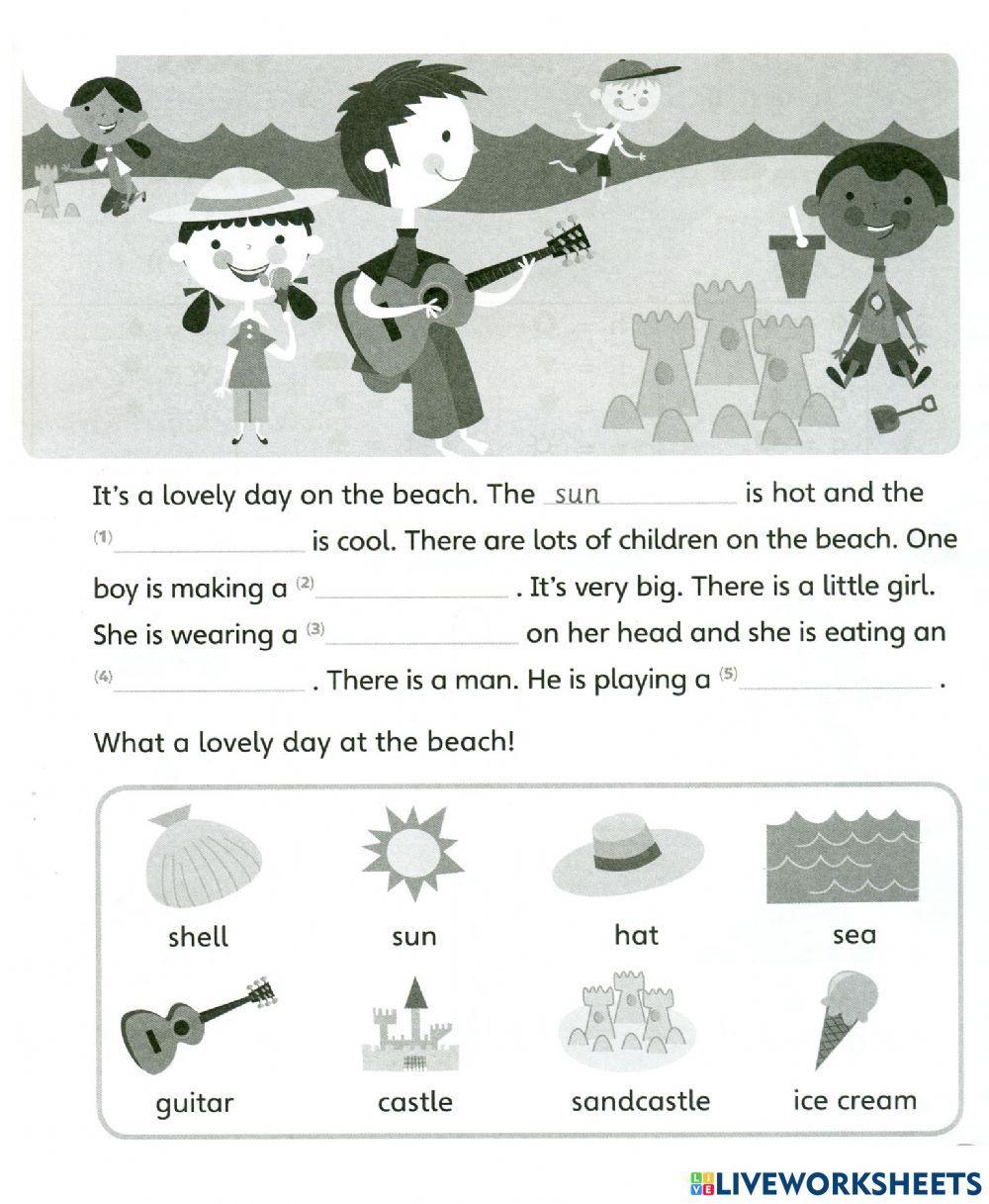 At the beach reading