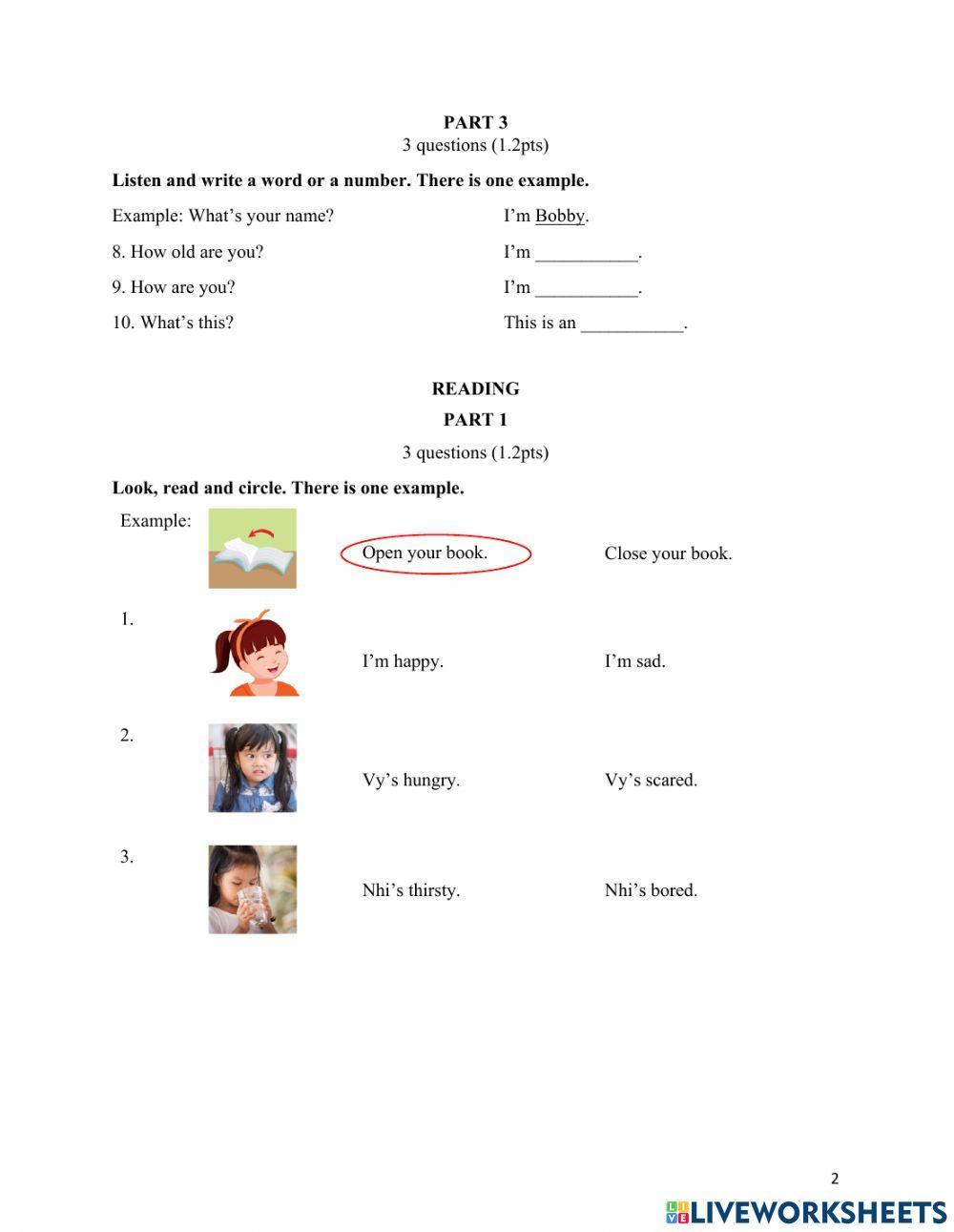 Smart start 2 unit 1 test