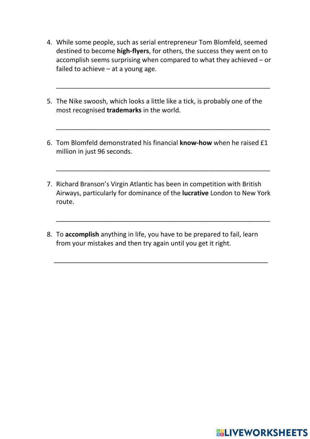 IE3, Unit 4, Reading, Exercise 1