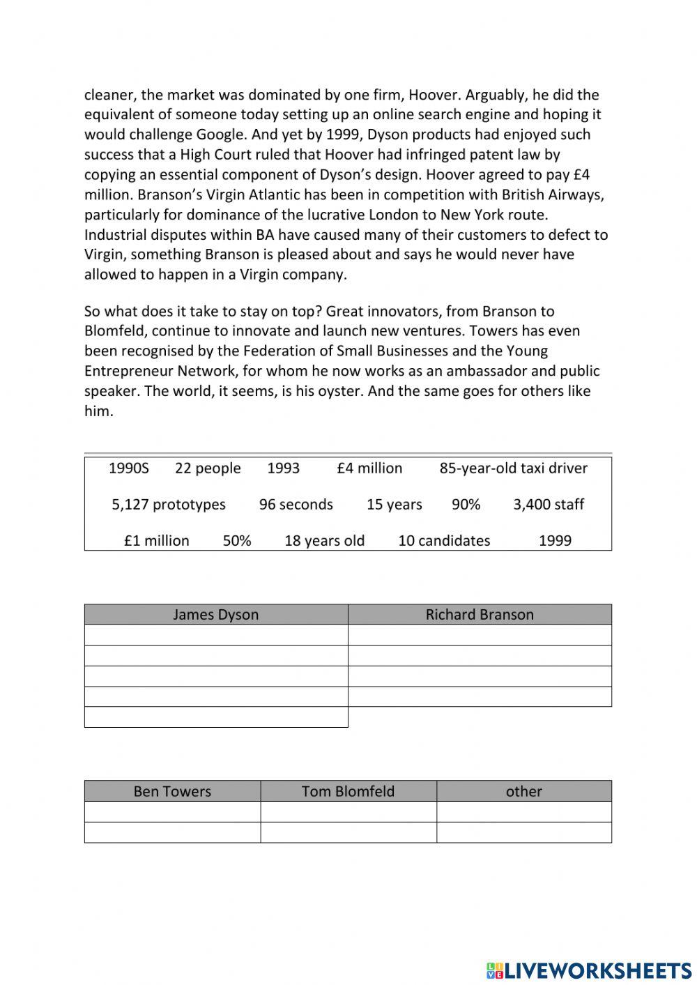 IE3, Unit 4, Reading, Exercise 5