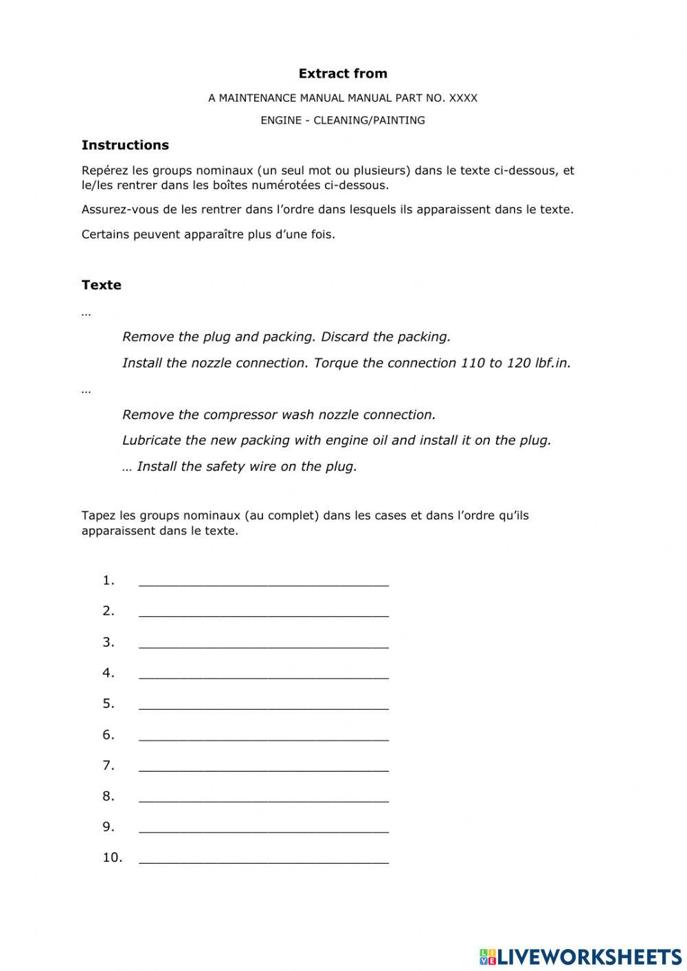 Trouver les goupes nominaux