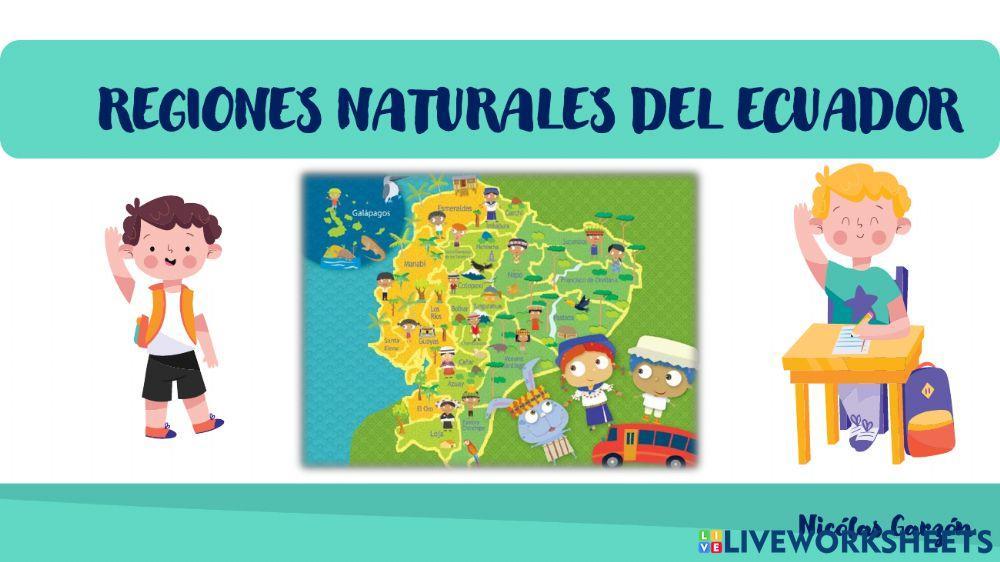 Regiones naturales del ecuador