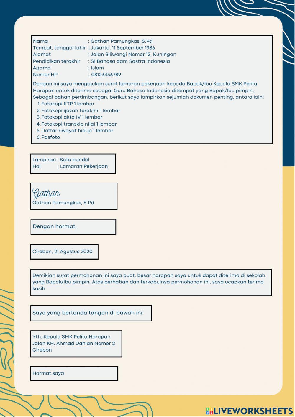 Surat Lamaran Pekerjaan