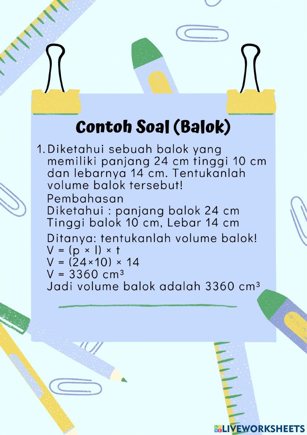 Bangun Ruang Sisi Datar VIII