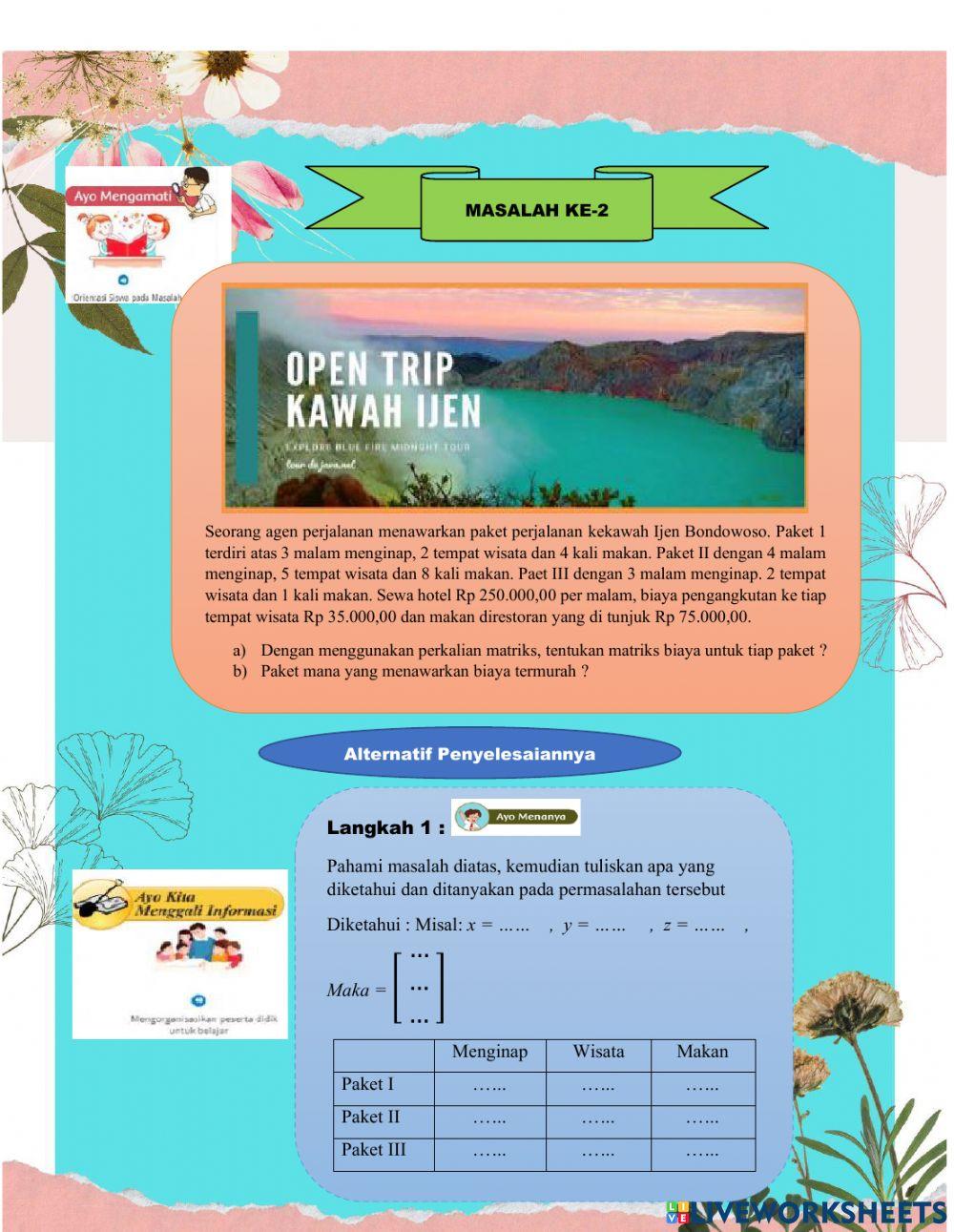 Operasi Perkalian Matriks (C3)