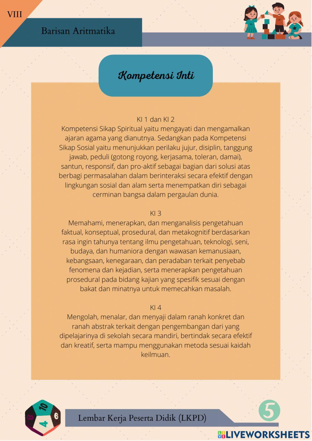 LKPD Barisan Aritmatika