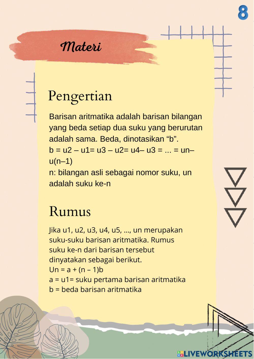 LKPD Barisan Aritmatika