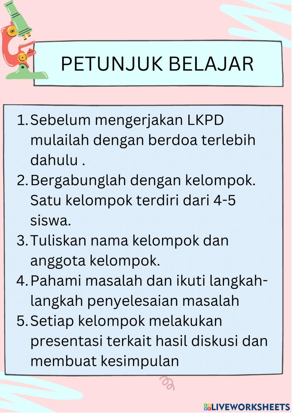 E-lkpd konsep mol dan perhitungan kimia part 1