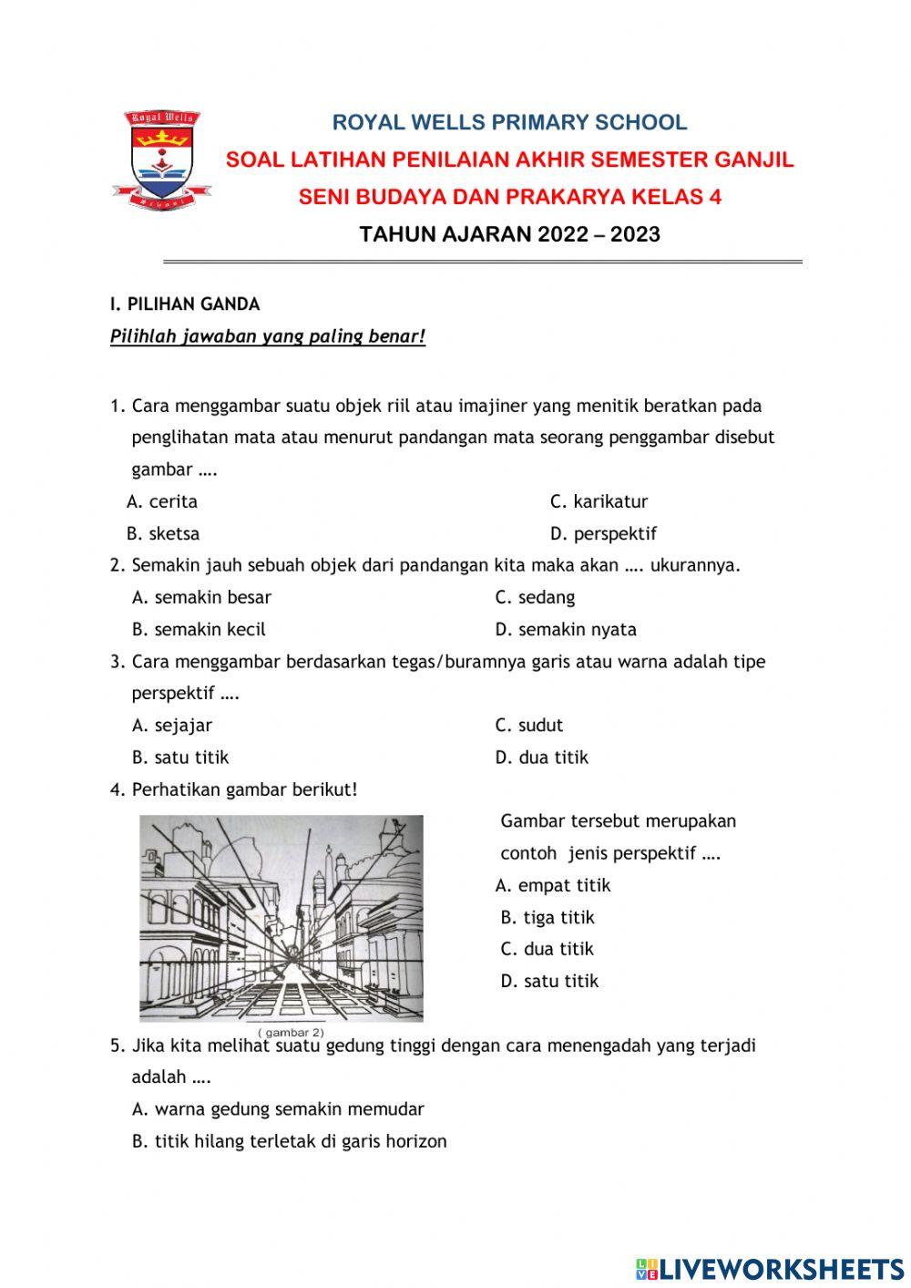 Latihan Soal PAS Ganjil