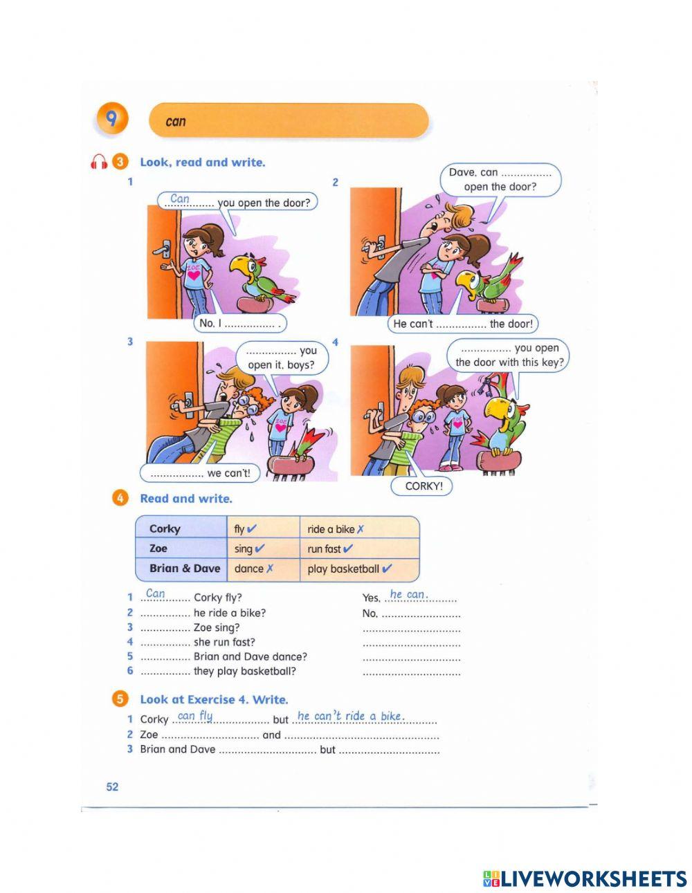 Idict 1 - Unit 9- Lesson 9 - Can or can't