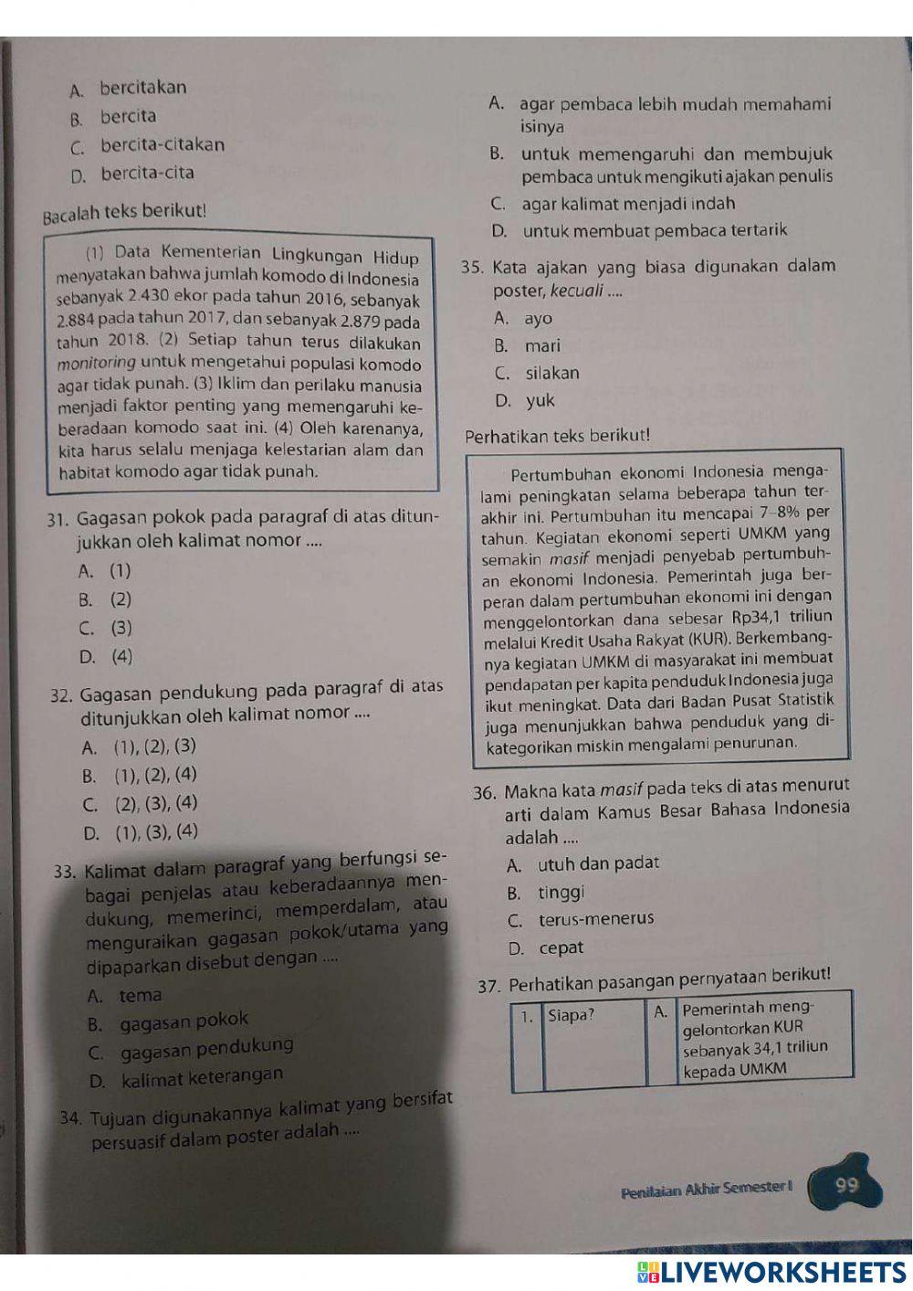 PAS bhs indonesia kelas 4