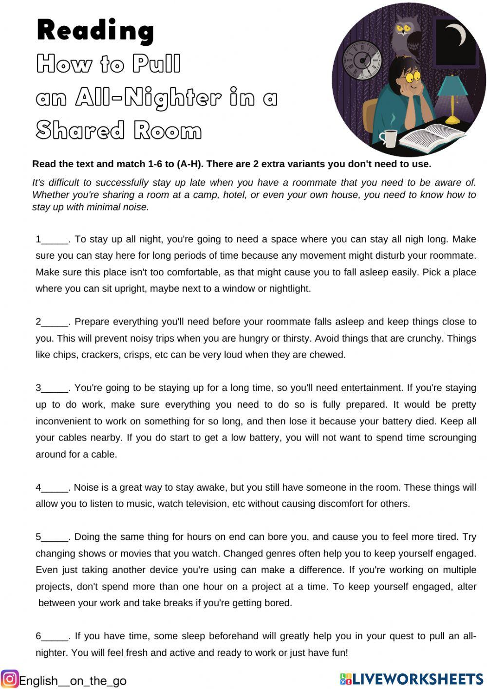 How to pull an all-nighter