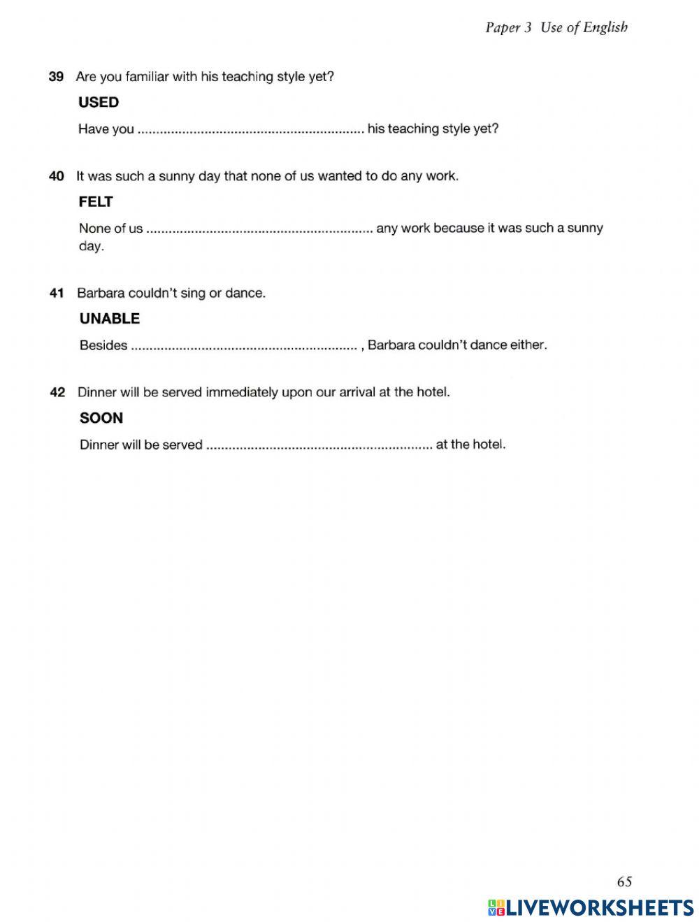 B2 First Use of English