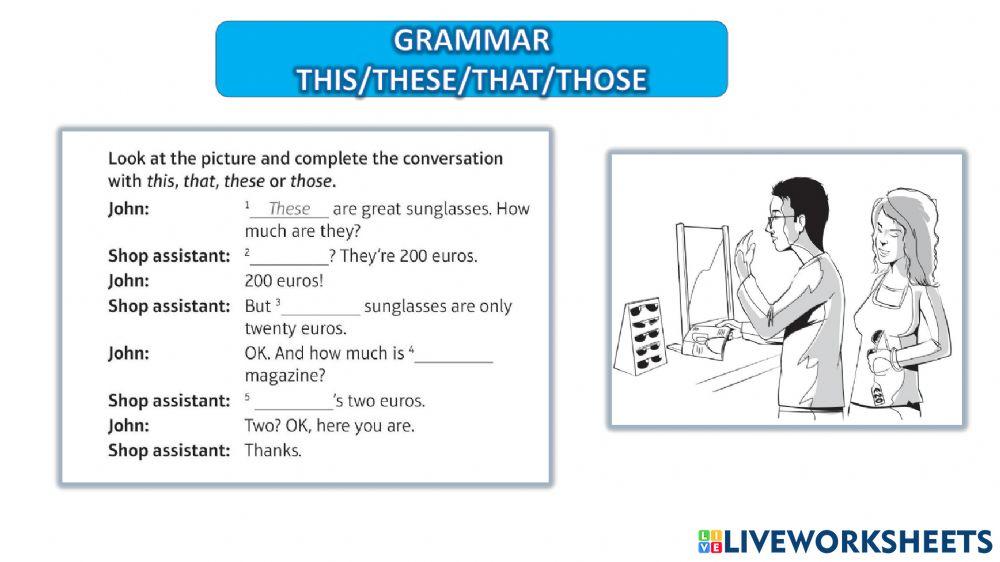 Speakout ELM WB 1.2  this that these those