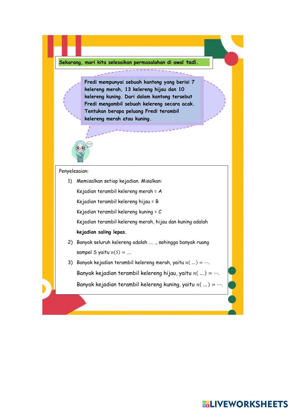 LKPD Peluang Kejadian Saling Lepas