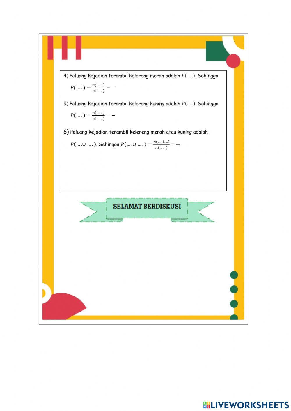 LKPD Peluang Kejadian Saling Lepas