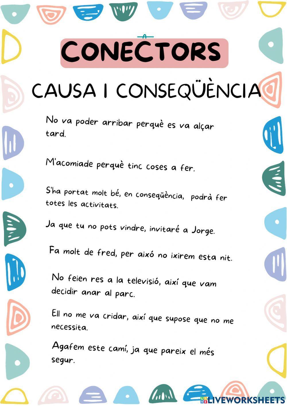 Conectors de causa i conseqúència