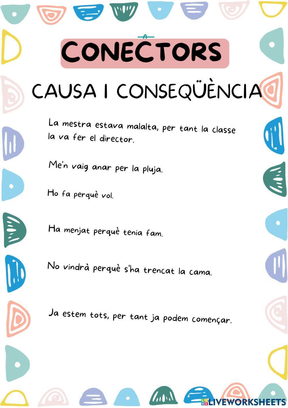 Conectors de causa i conseqúència