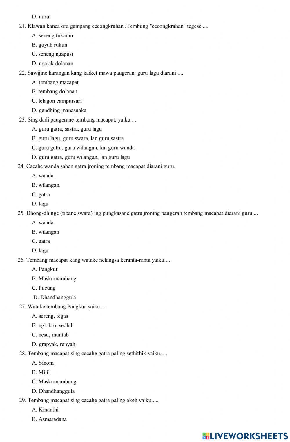 Pat 6 b jawa  nopember 2022