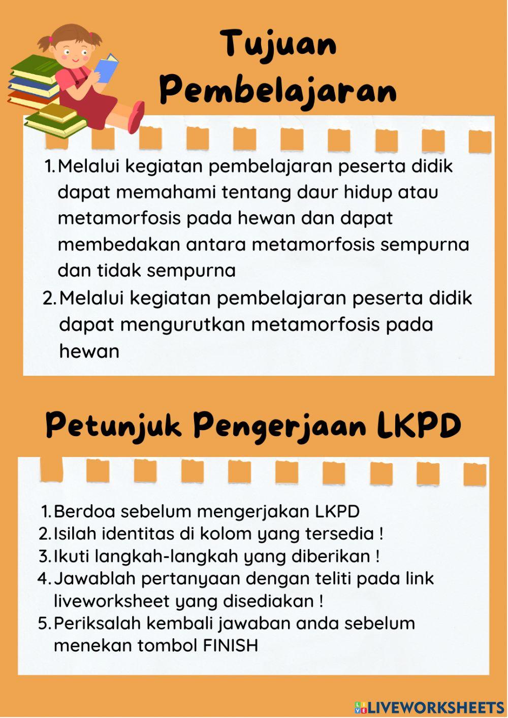 E-LKPD IPA Metamorfosis Pada Hewan