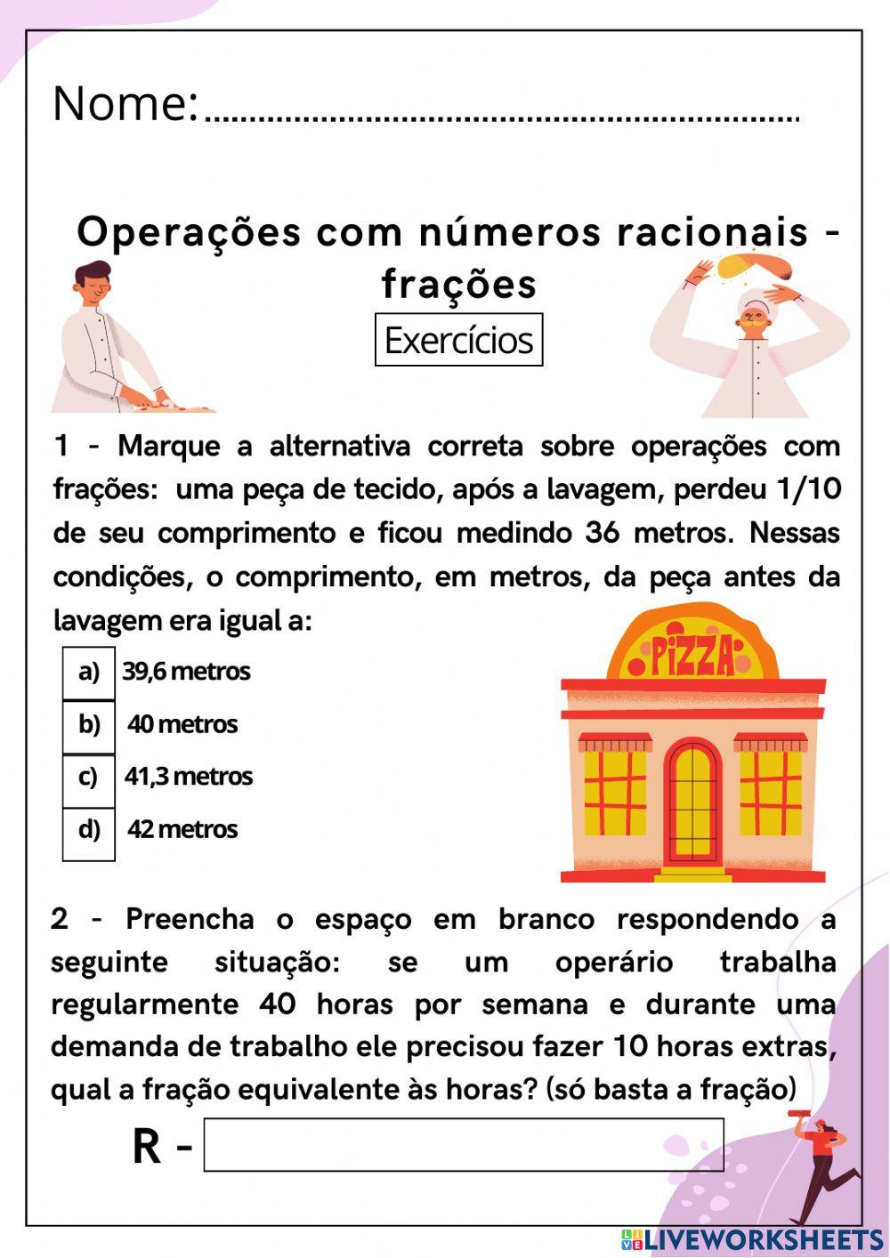 Operações com frações