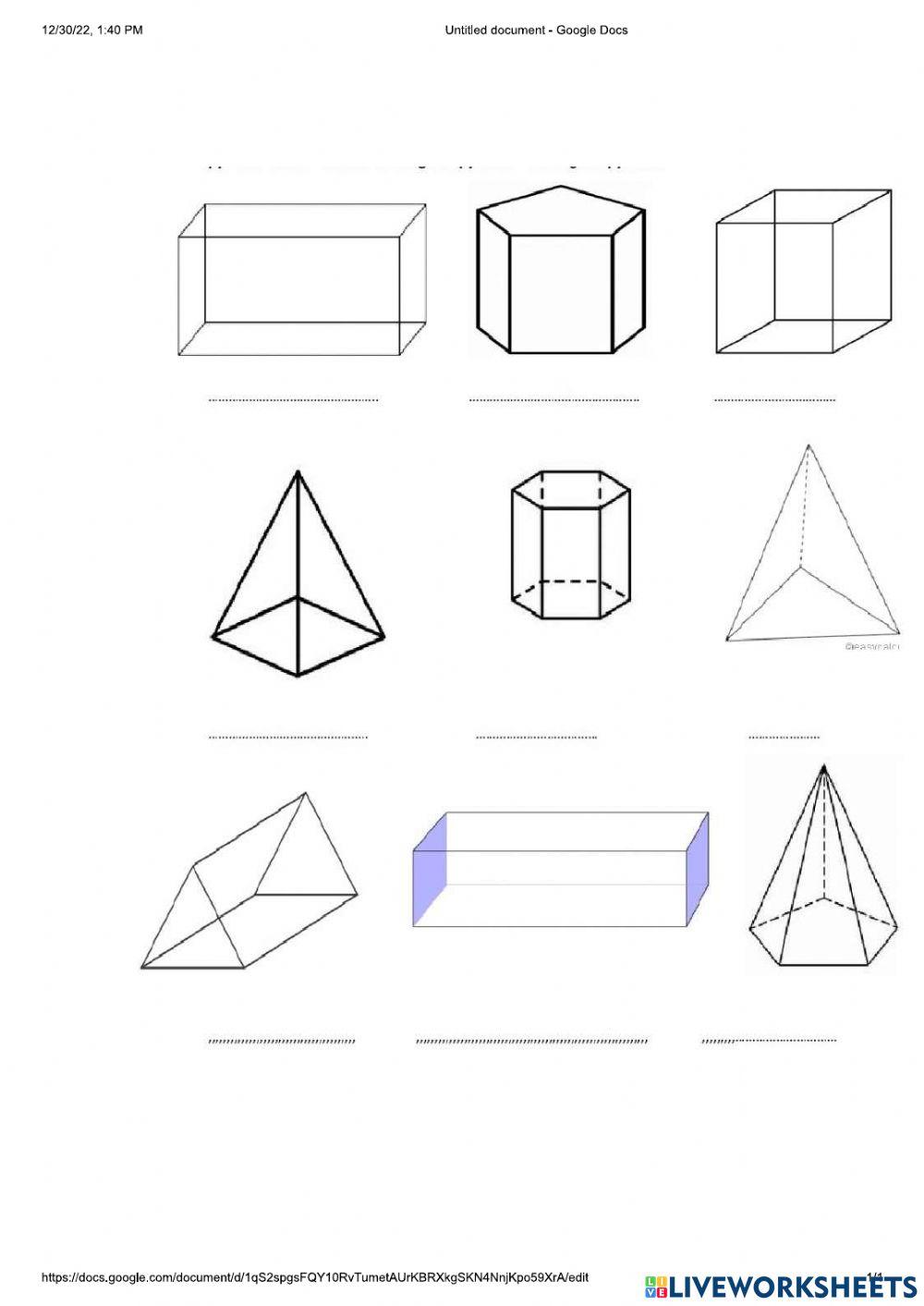 Prism And Pyramid 2254998 Norzang25 Live Worksheets Prism And Pyramid 2254998 Norzang25 Live Worksheets