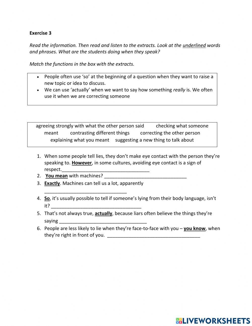 IE2, Unit 4, Listening, exercise 3